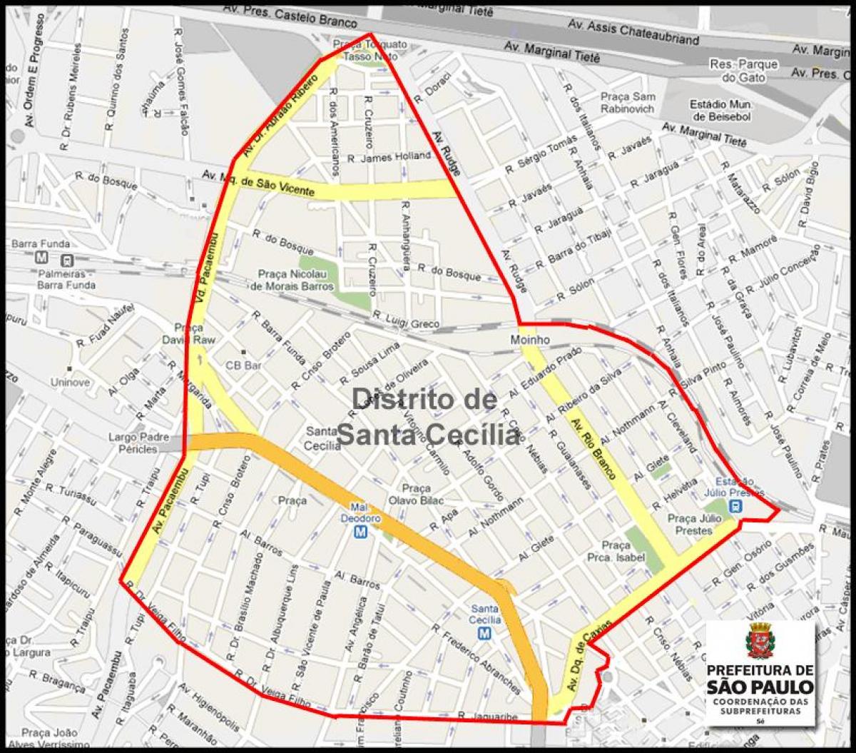 Peta Santa Cecília São Paulo