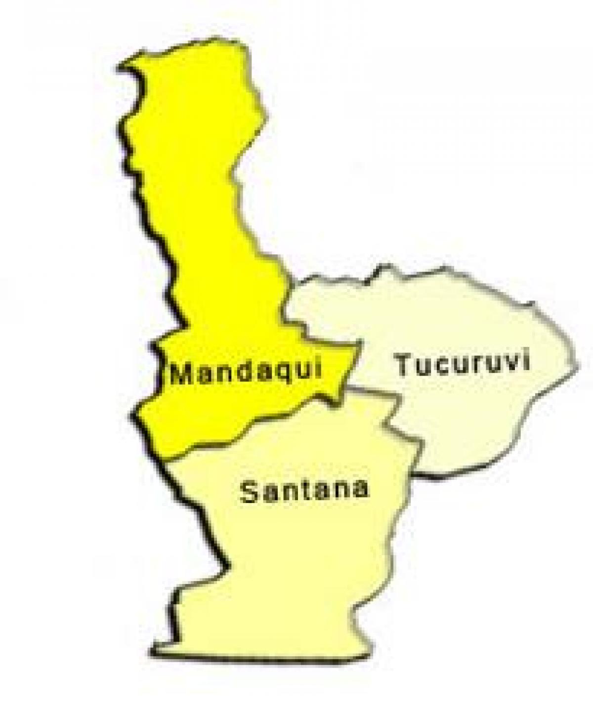 Peta Santana sub-prefecture