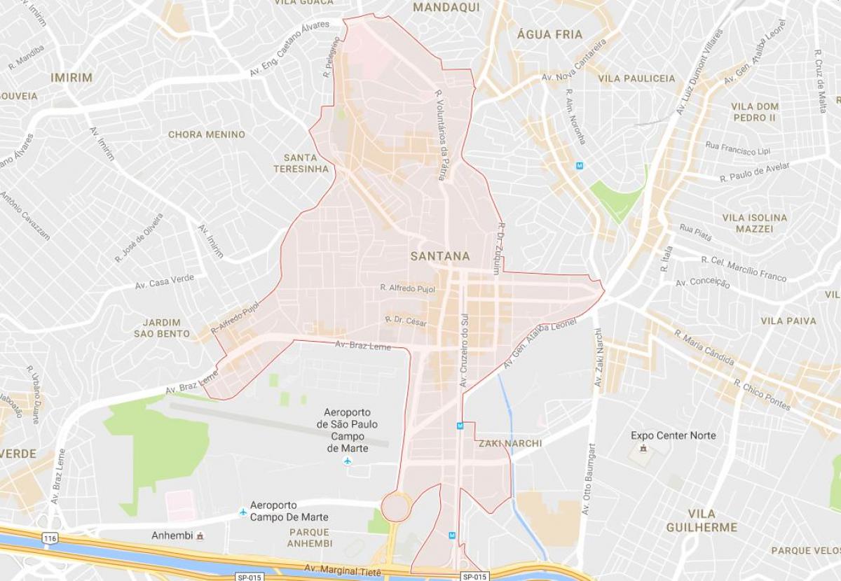Peta Santana São Paulo