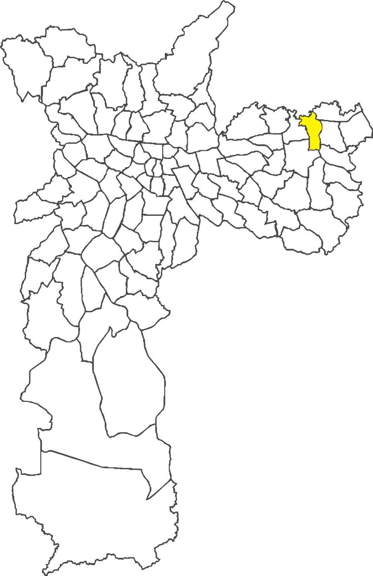 Peta São Miguel Paulista daerah