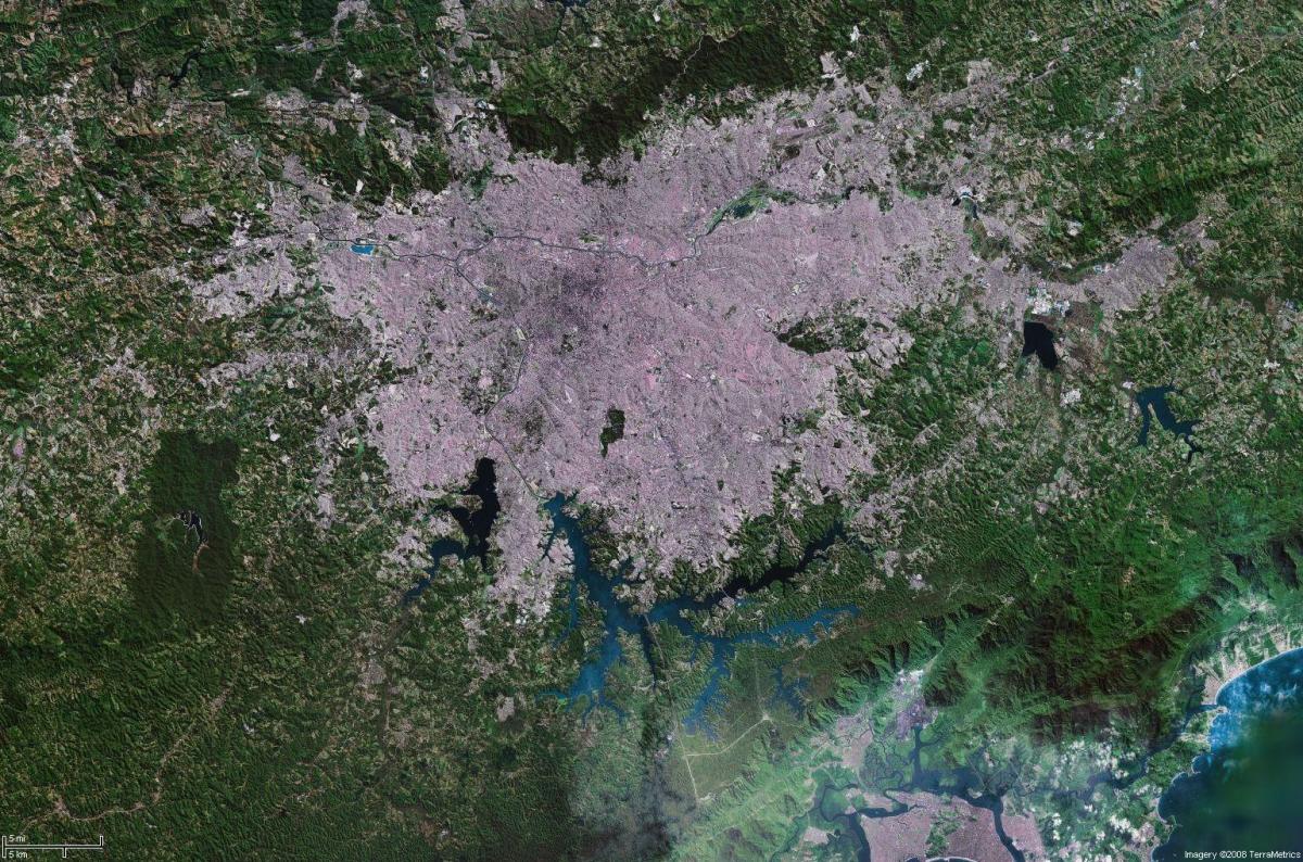 Peta São Paulo satelit