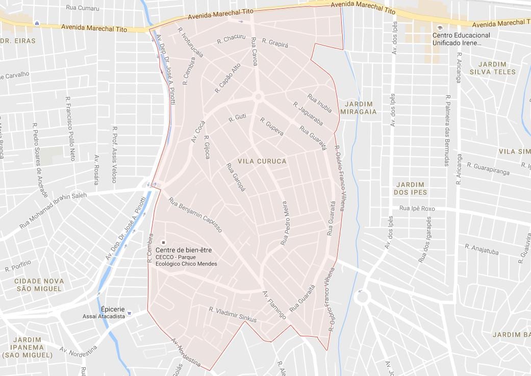 Peta Vila Curuçá São Paulo
