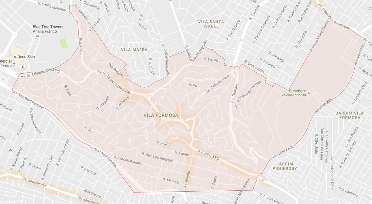Peta Vila Formosa São Paulo