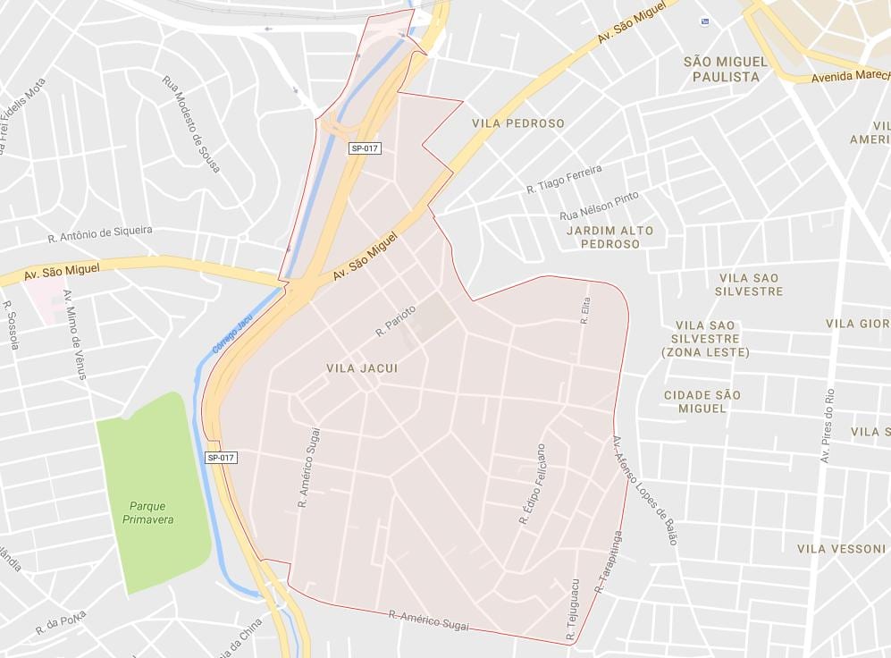 Peta Vila Jacuí São Paulo