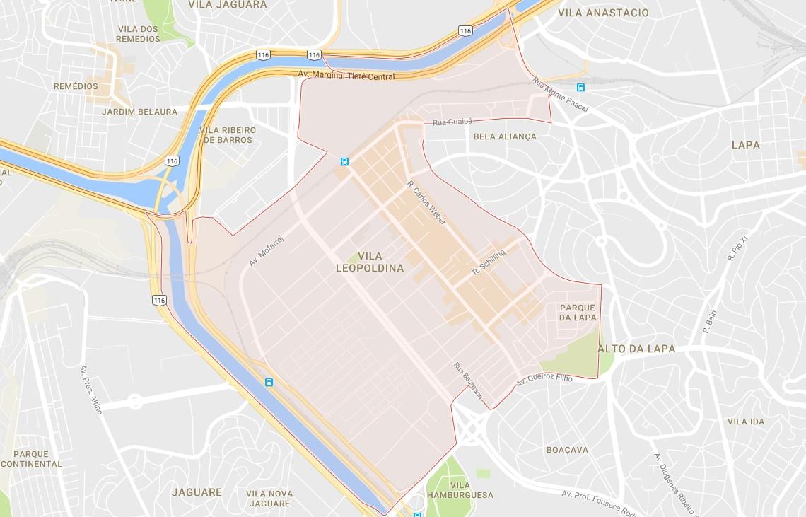 Peta Vila Leopoldina São Paulo