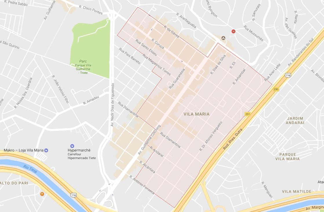 Peta Vila Maria São Paulo