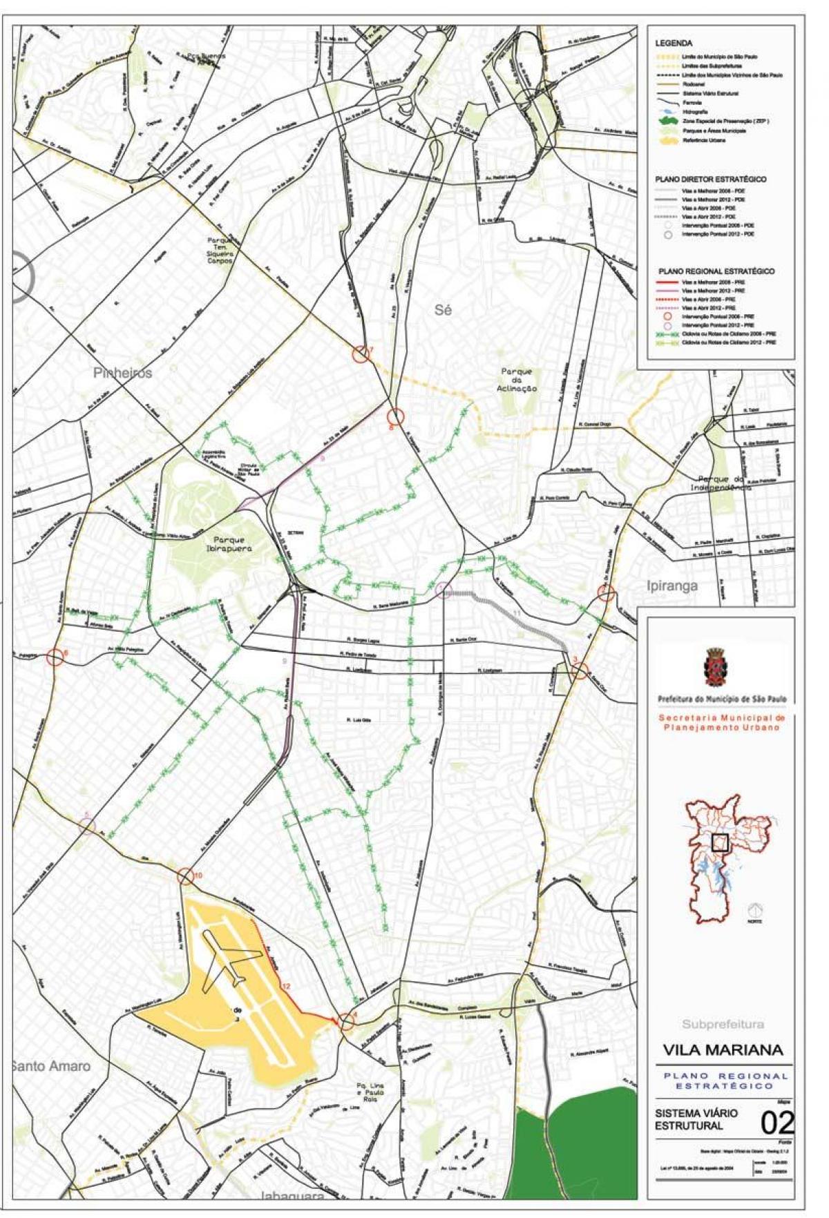 Peta Vila Mariana São Paulo - Jalan