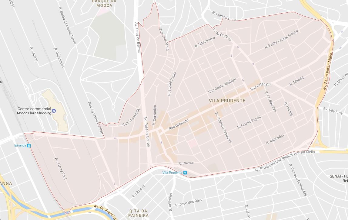 Peta Vila Prudente São Paulo