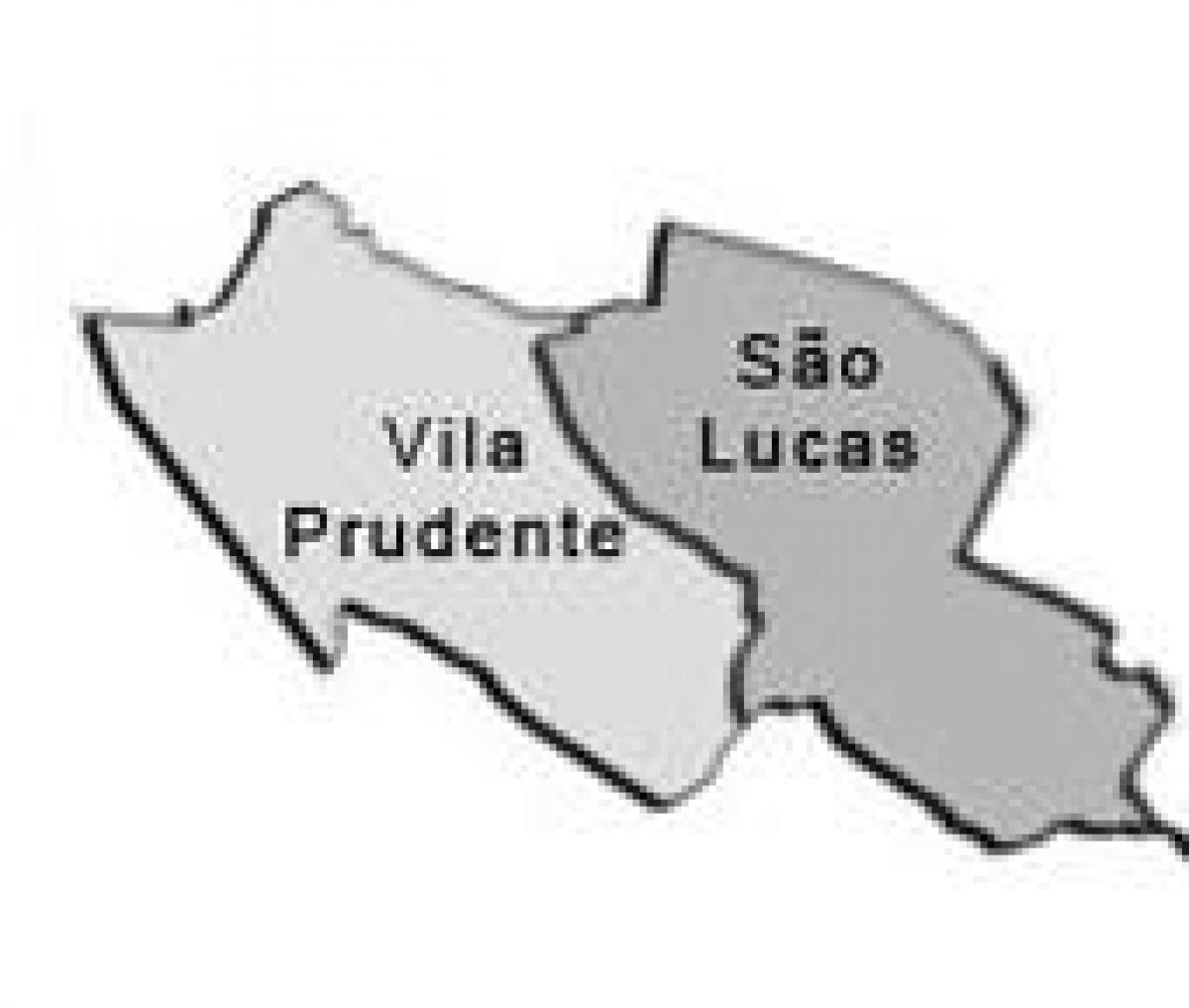 Peta Vila Prudente sub-prefecture