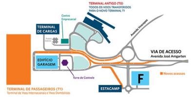 Peta international airport Viracopos tempat letak kereta