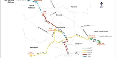 Peta corredor metropolitano Biléo Soares