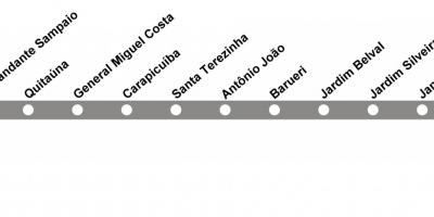 Peta CPTM São Paulo - Garis 10 - Berlian