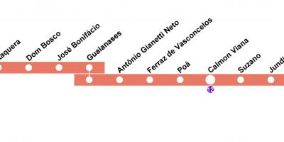 Peta CPTM São Paulo - Line 11 - Karang