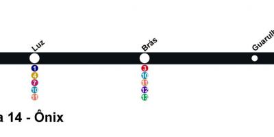 Peta CPTM São Paulo - Line 14 - Onix