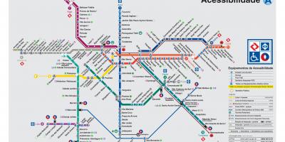 Peta pengangkutan Sao Paulo - dilumpuhkan Akses