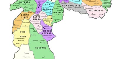 Peta sub-wilayah São Paulo