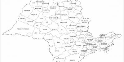 Peta São Paulo perawan - mikro kawasan